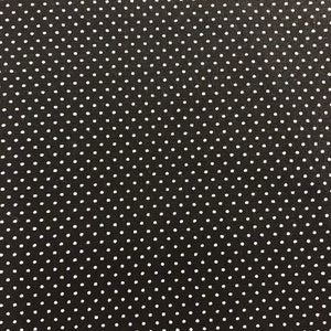 Black and white mini polka dot fabric, polka dot fabric, black fabric, cotton fabric