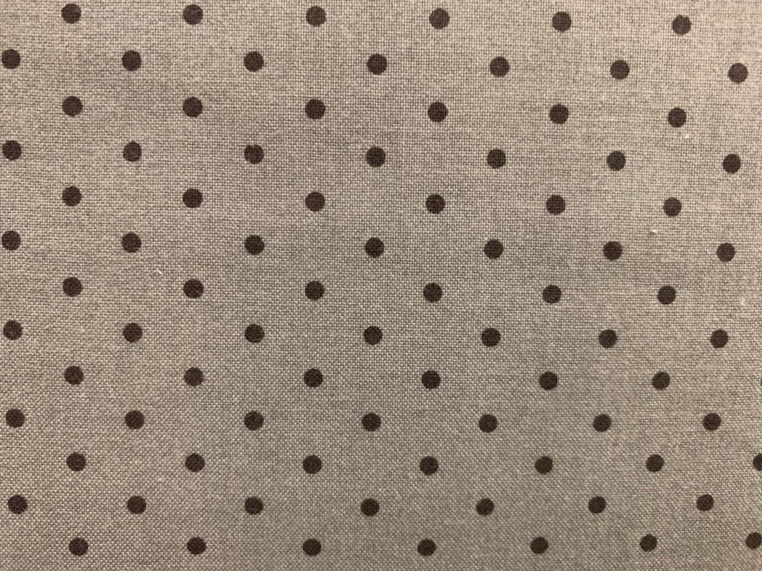 Tissu gris et noir à mini pois, tissu d'Halloween, tissu à pois, tissu gris, tissu en coton