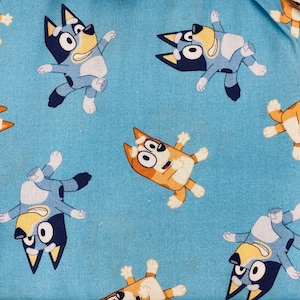 Bluey and Bingo Disney+ fabric, animation fabric, kids fabric, cartoon fabric licensed fabric, dogs, puppies