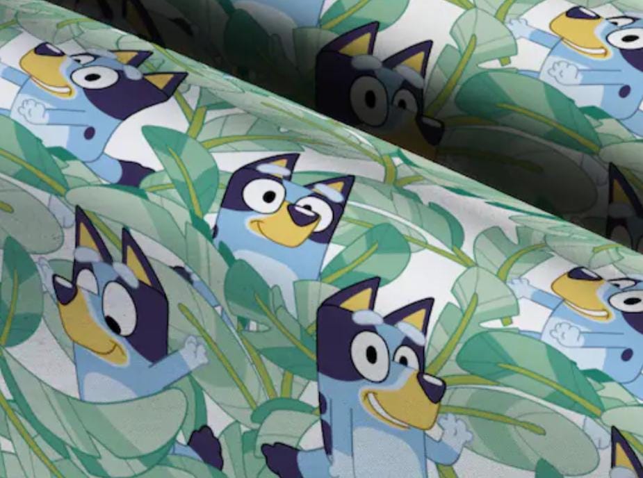 Bluey Leaves Disney+ Fabric, Animation Fabric, Kids Fabric, Cartoon ...