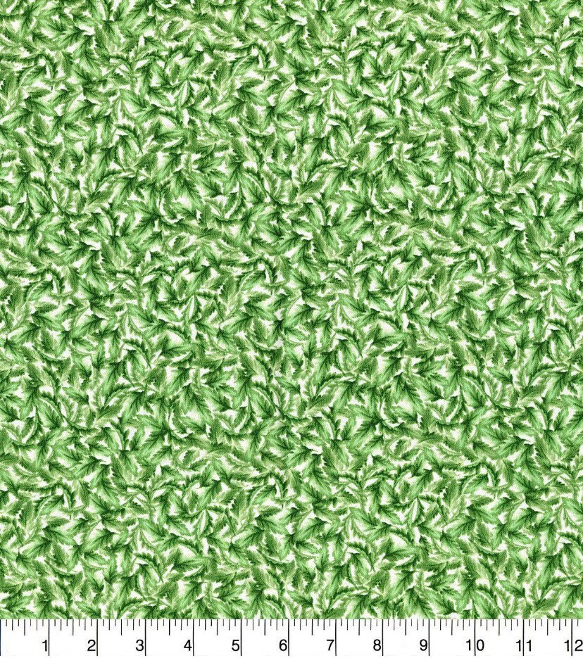 Green leaves fabric plant fabric nature fabric novelty | Etsy