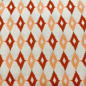 Diamond fabric, boho fabric, rust fabric, bohemian fabric, South West