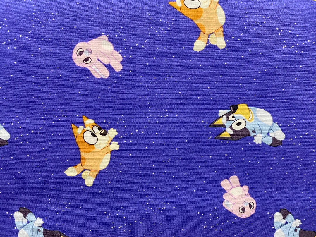 Bluey Goodnight Disney+ Fabric, Animation Fabric, Kids Fabric, Cartoon ...
