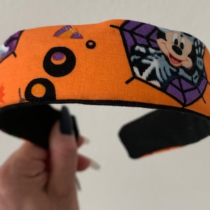 Mickey & Minnie Halloween Headband, hair accessory, holiday headband, hairbow, vintage inspired headband, MNSSHP, Disney, Non slip