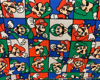 Nintendo Mario block fabric, Nintendo Fabric, Mario Bros fabric, Character fabric, licensed fabric, gamer fabric