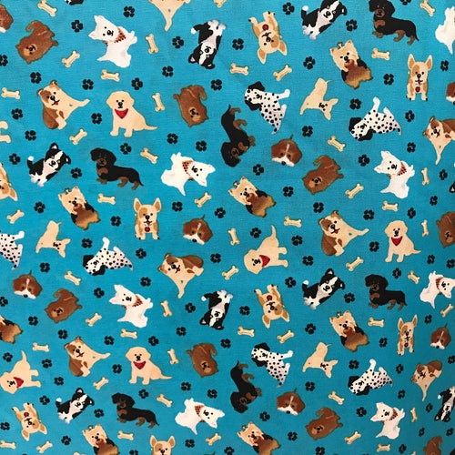 Rainbow Dogs Fabric Dog Pattern by Kostolom3000 Colorful Etsy