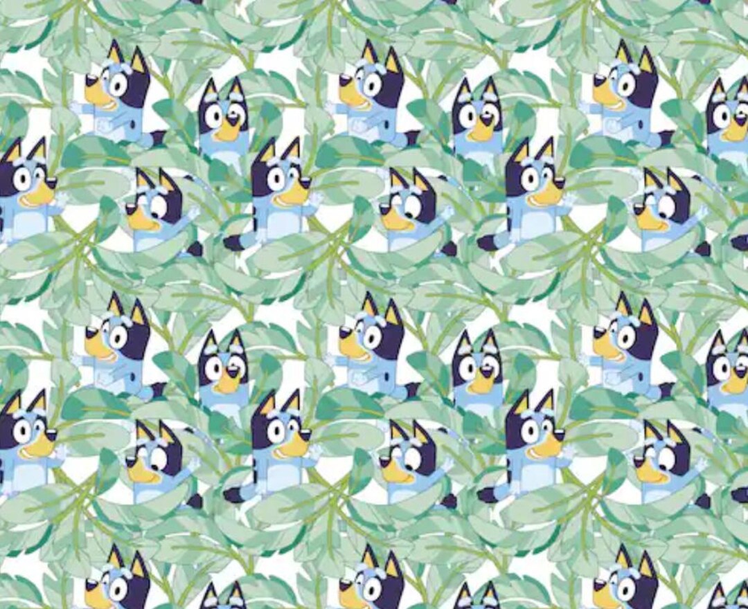 Bluey Leaves Disney+ Fabric, Animation Fabric, Kids Fabric, Cartoon ...