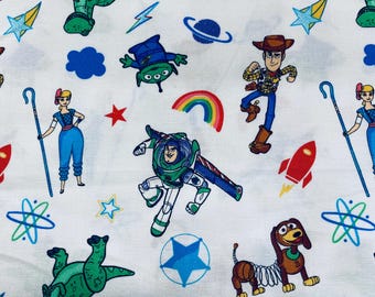 Disney Pixar Toy Story fabric, Disney fabric, character fabric, cotton, movie fabric, cartoon fabric