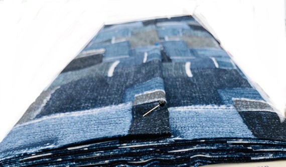 Faux denim cheap fabric