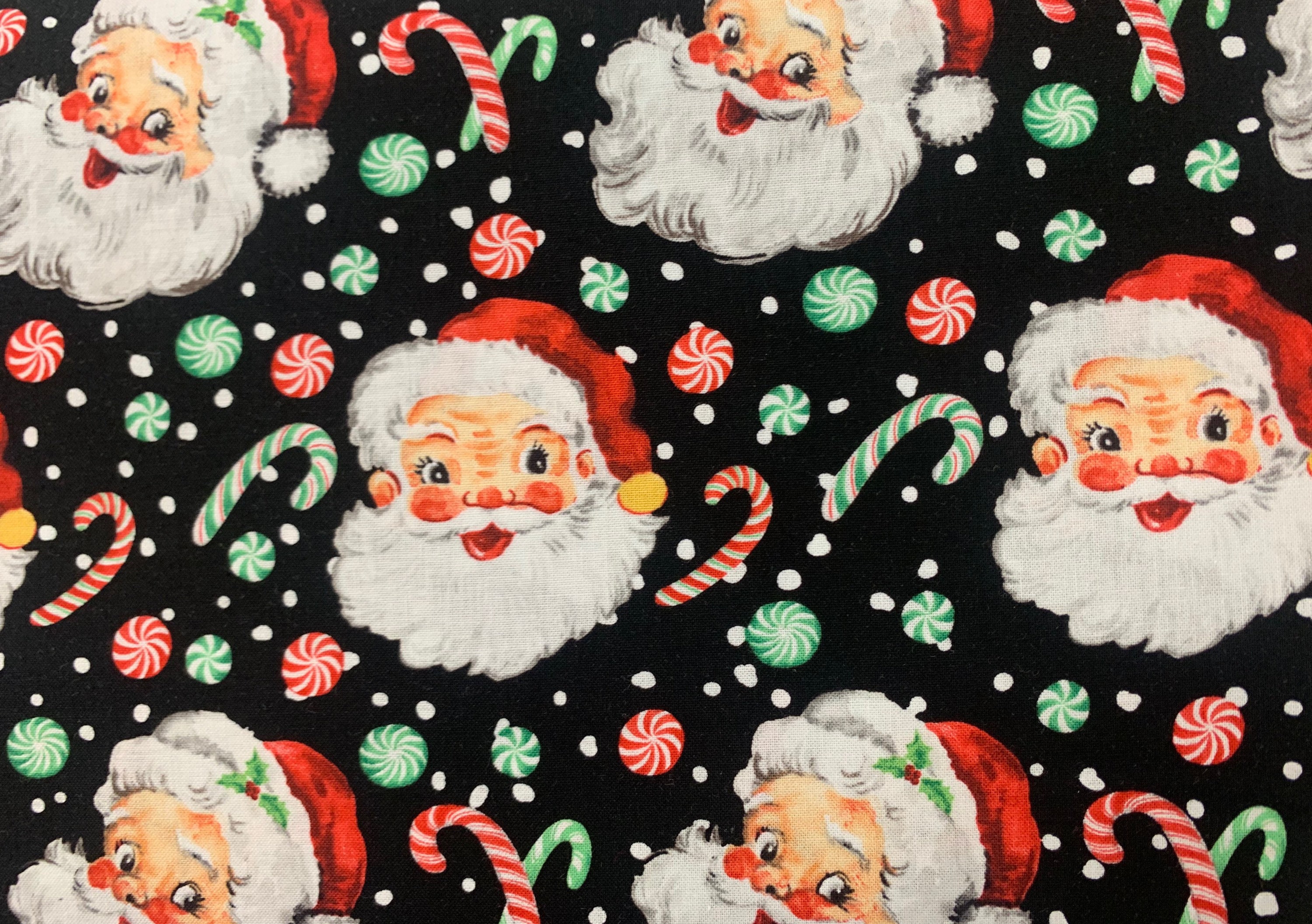 Vintage Style Santa Claus Christmas Fabric Holiday Fabric - Etsy