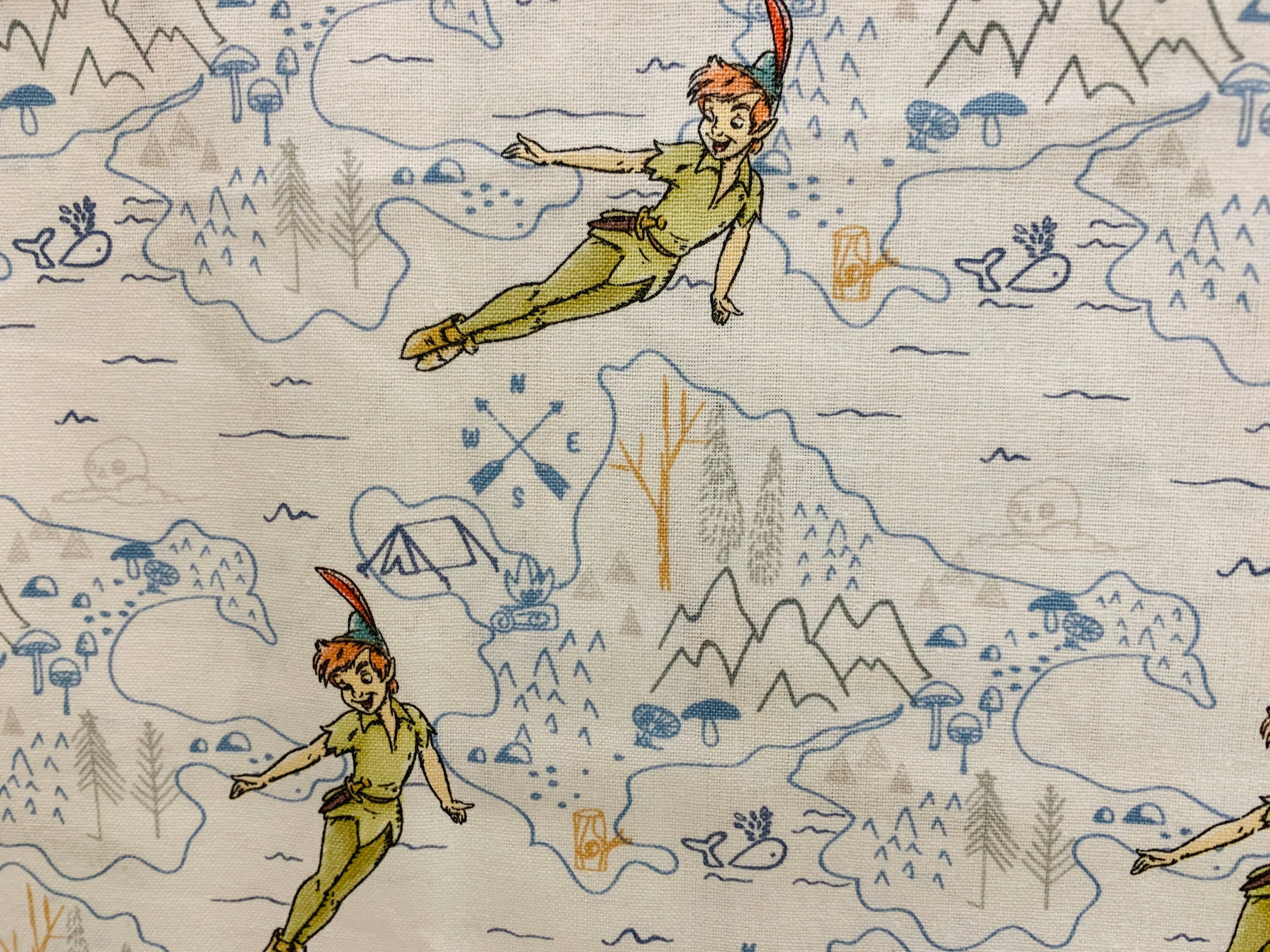 Peter Pan Disney Fabric Disney Fabric Character Fabric Etsy