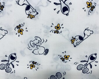 Peanuts Gang Charlie Brown Snoopy & Woodstock Fabric, licensed fabric, Snoopy fabric, Charlie Brown fabric