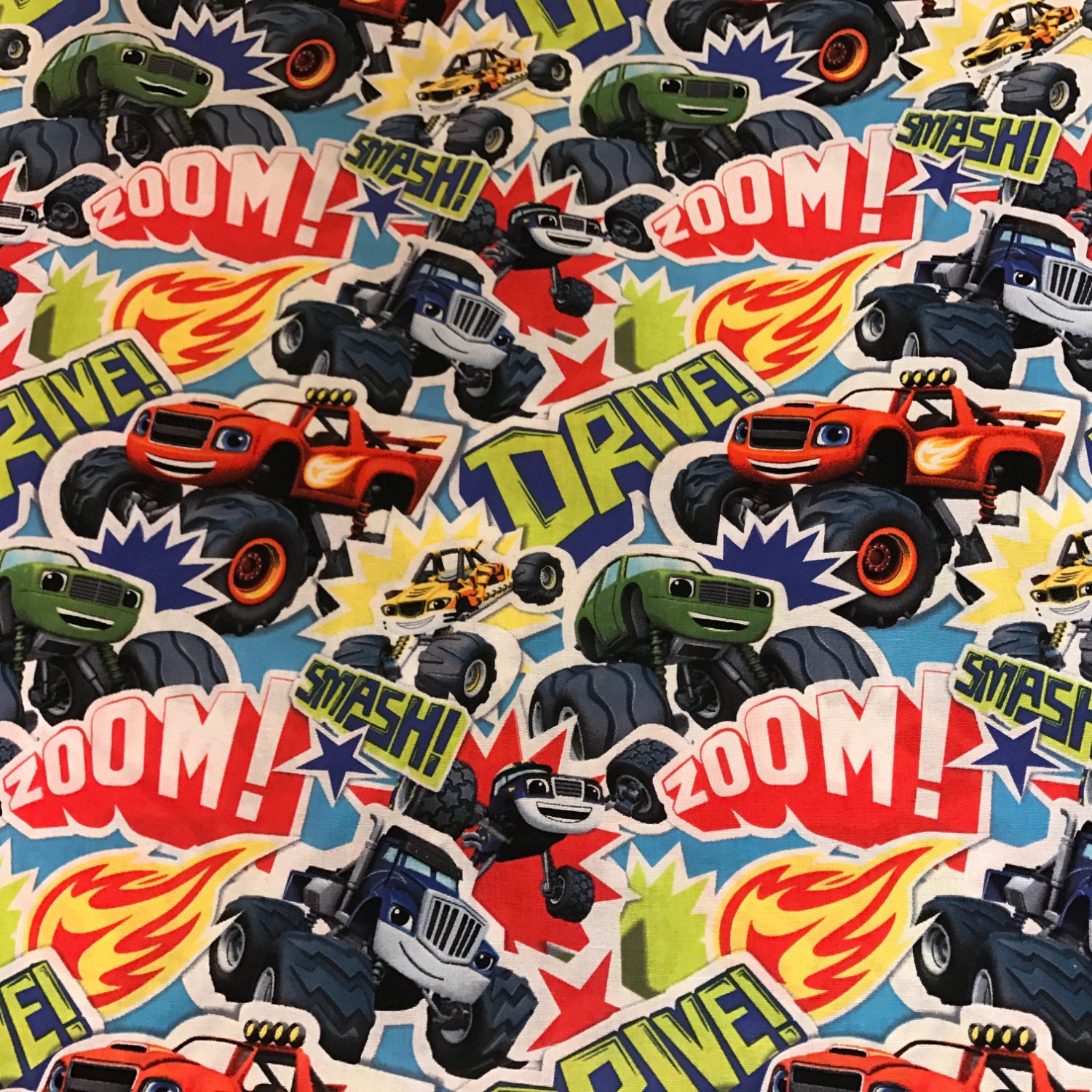 Nick Jr. Blaze and the Monster Machines Fabric truck fabric Etsy