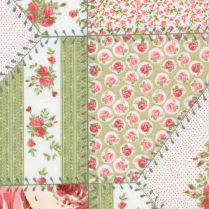 Pink Rose Patchwork - Etsy