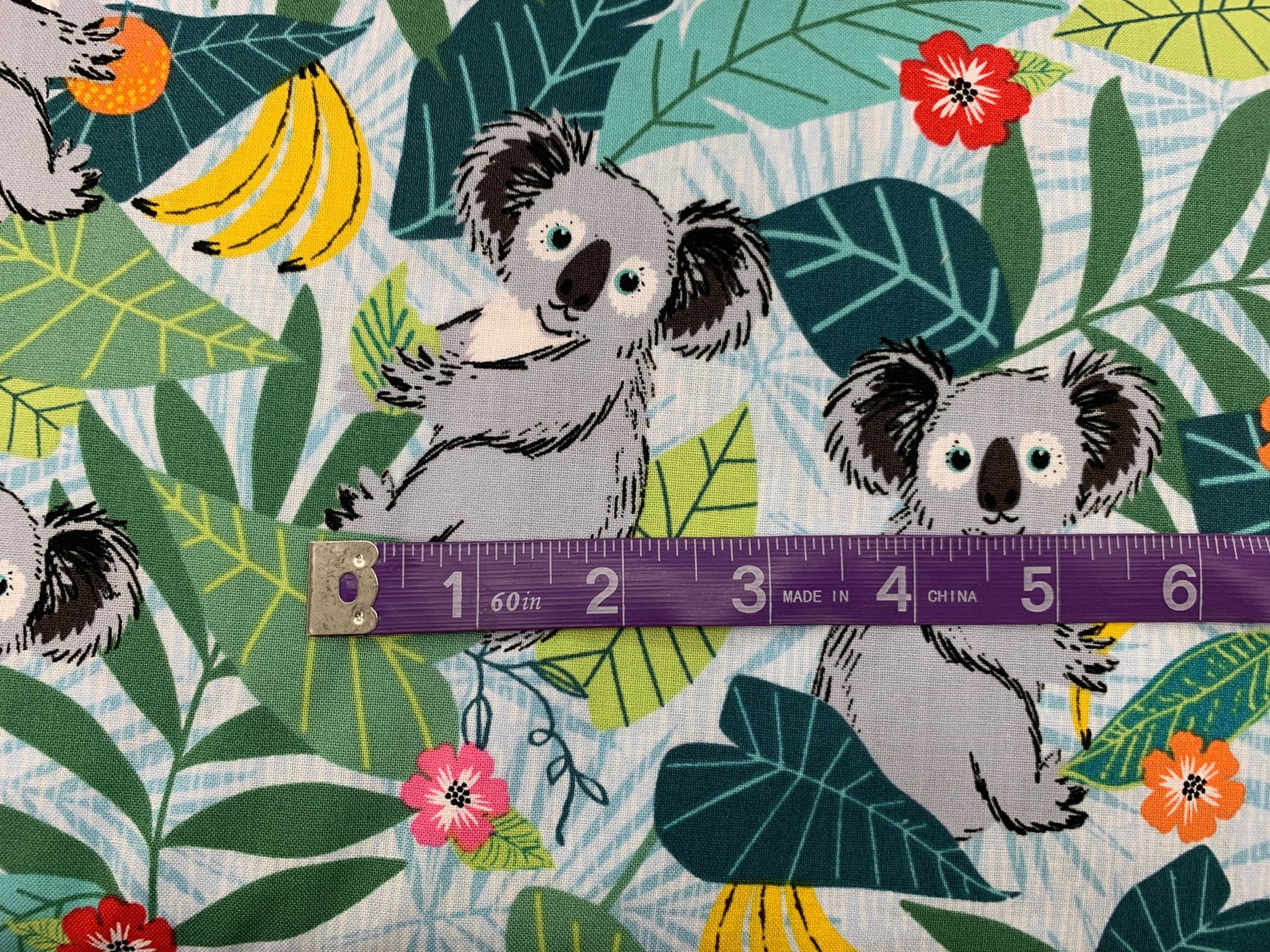 Koala Fabric Bush Land Fabric Australian Animals Fabric Etsy UK