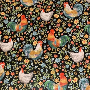 Valance Chicken Rooster Theme Fabric Custom Made Valance Alexander Henry Window 