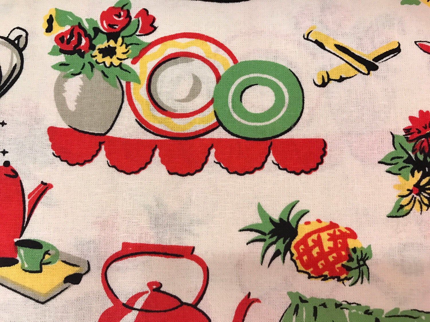 26-vintage Fabric by the Yard 40s 50s 60s Fabric Home Decor
