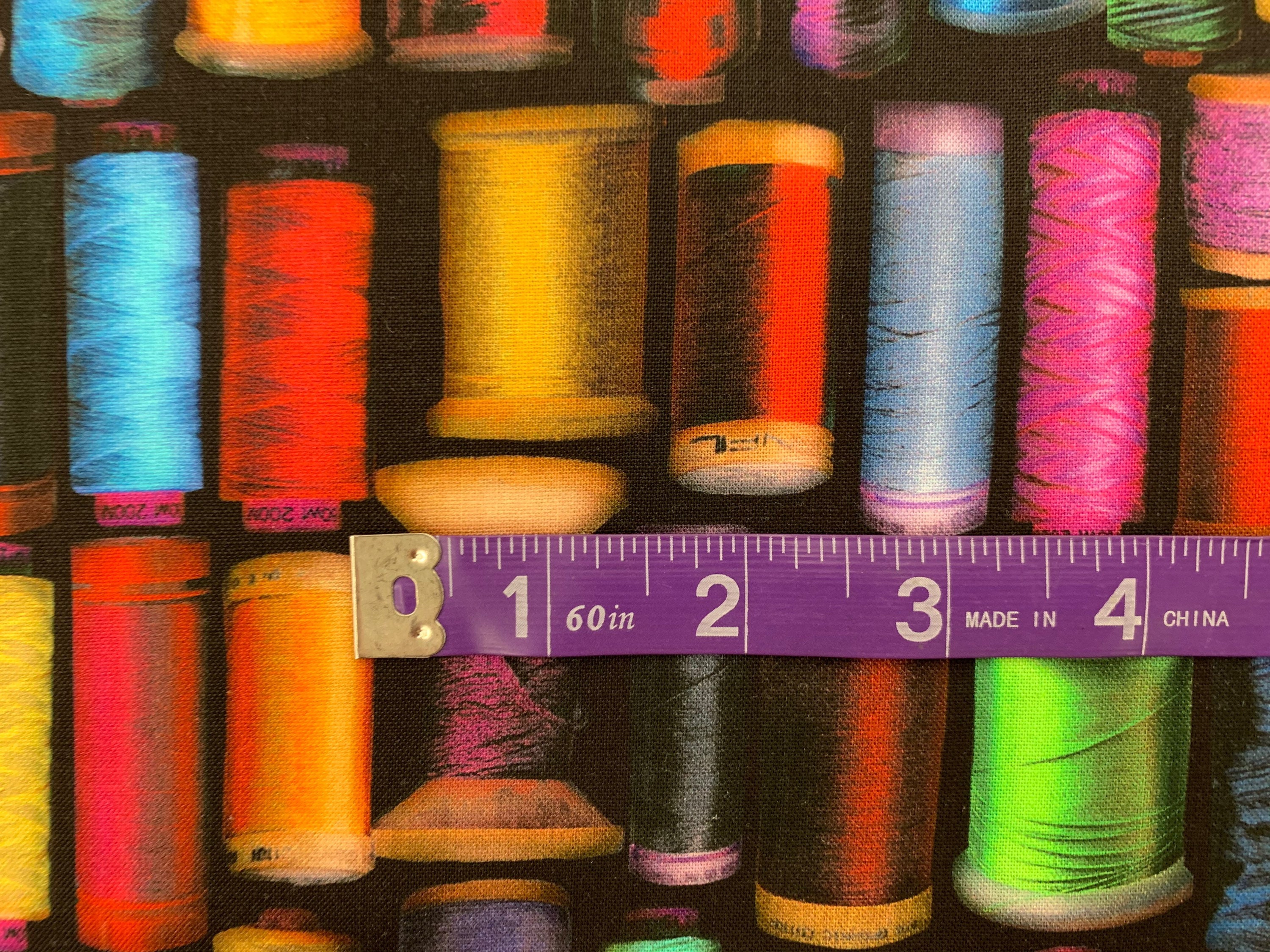 Spool of thread fabric sewing fabric seamstress fabric Etsy