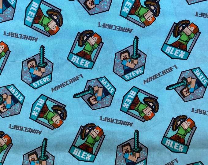 Minecraft Steve, Alex Fabric, Video Game Fabric, Minecraft Movie, Geek ...