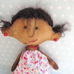 Primitive Doll / Cloth doll / Shabby Doll with Coffe scent