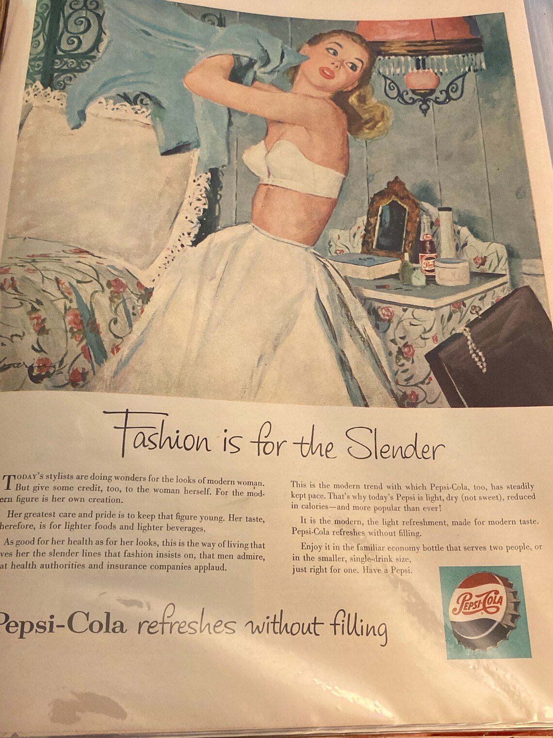1953 vintage pepsi magazine ad | Etsy