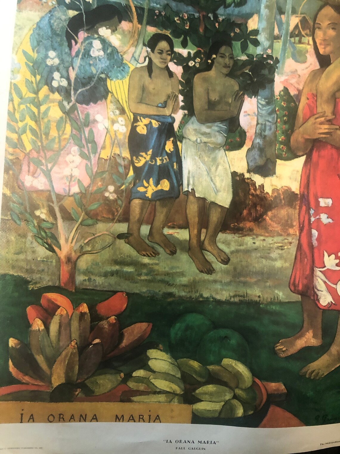 Paul Gauguin La Orana Maria Vintage Print Large Etsy