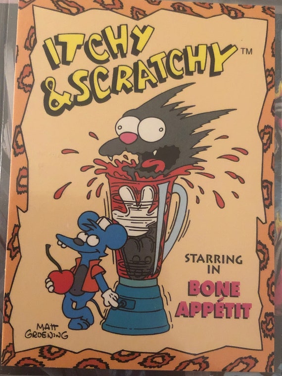 Itchy /& Scratchy Skull Holographic Sticker Duo