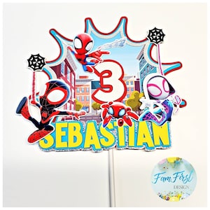 Spidey Cake Topper with & without Movement Spidey man Cake Topper  Spidey and his Amazing Friends, Superhero Spider