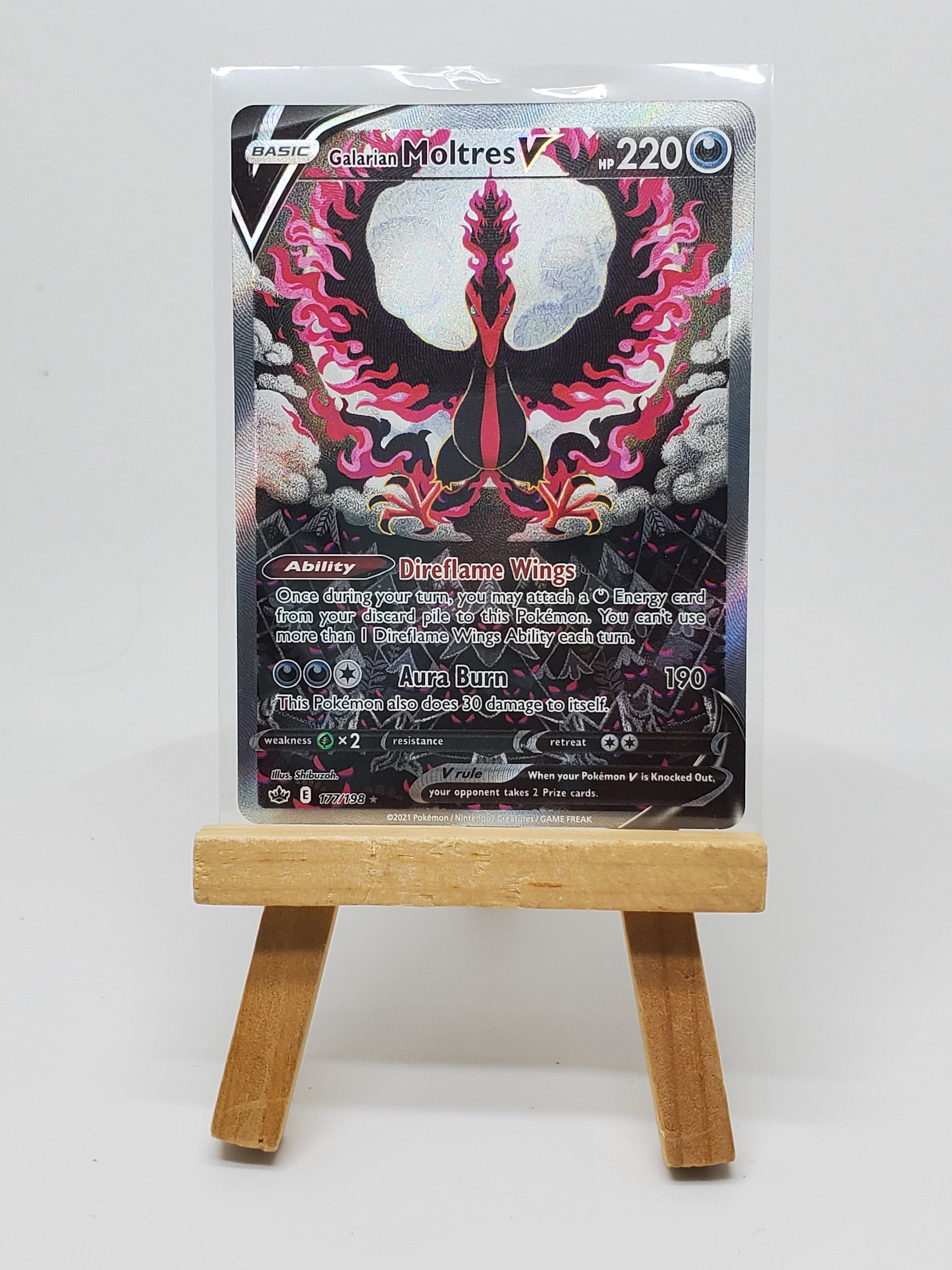 Galarian Moltres V Alternative Art Chilling Reign PROXY Super