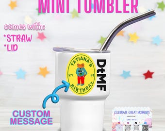 Concho El Coqui Debi tirar mas fotos Shot Glass Custom Mini Tumbler | DTMF Benito Conejo Malo | Bachelorette & Birthday Party Favor Gift