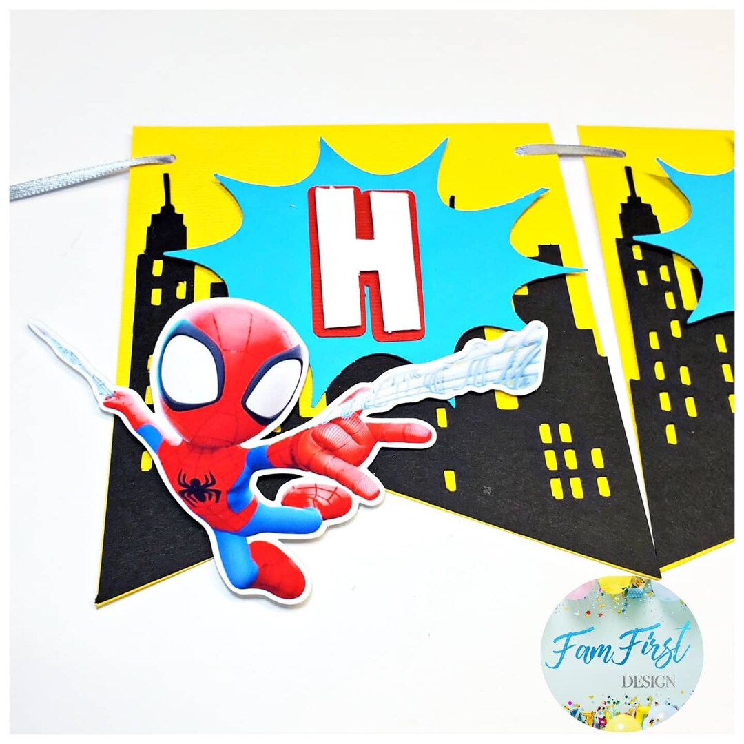 Spidey And His Amazing Friends Banner Garland Birthday Party Supplies