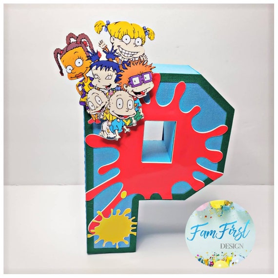 Rugrats 3d Cardstock Letter Rugrats 3d Letter Paint Painter Etsy