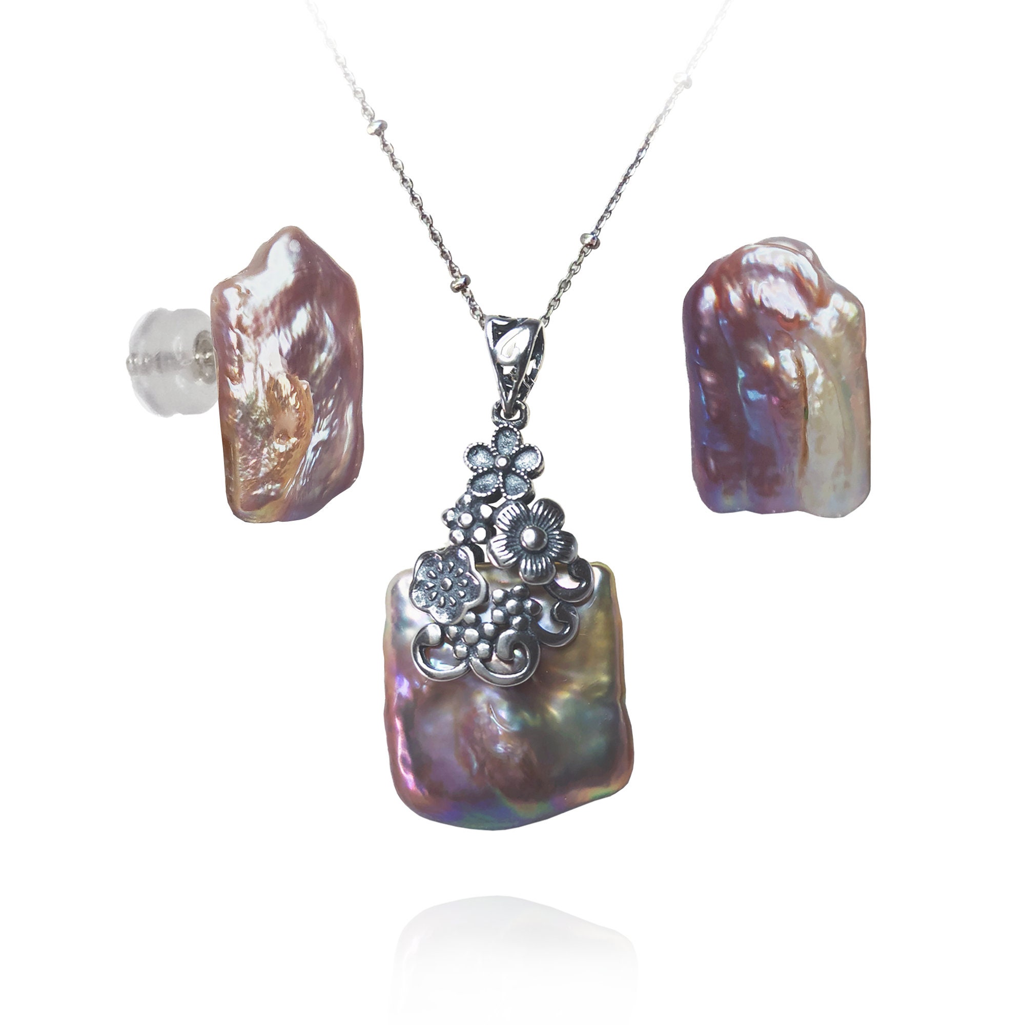 AJD Orecchini Ovali Eleganti In Argento Sterling In Vendita Su - Foto 5