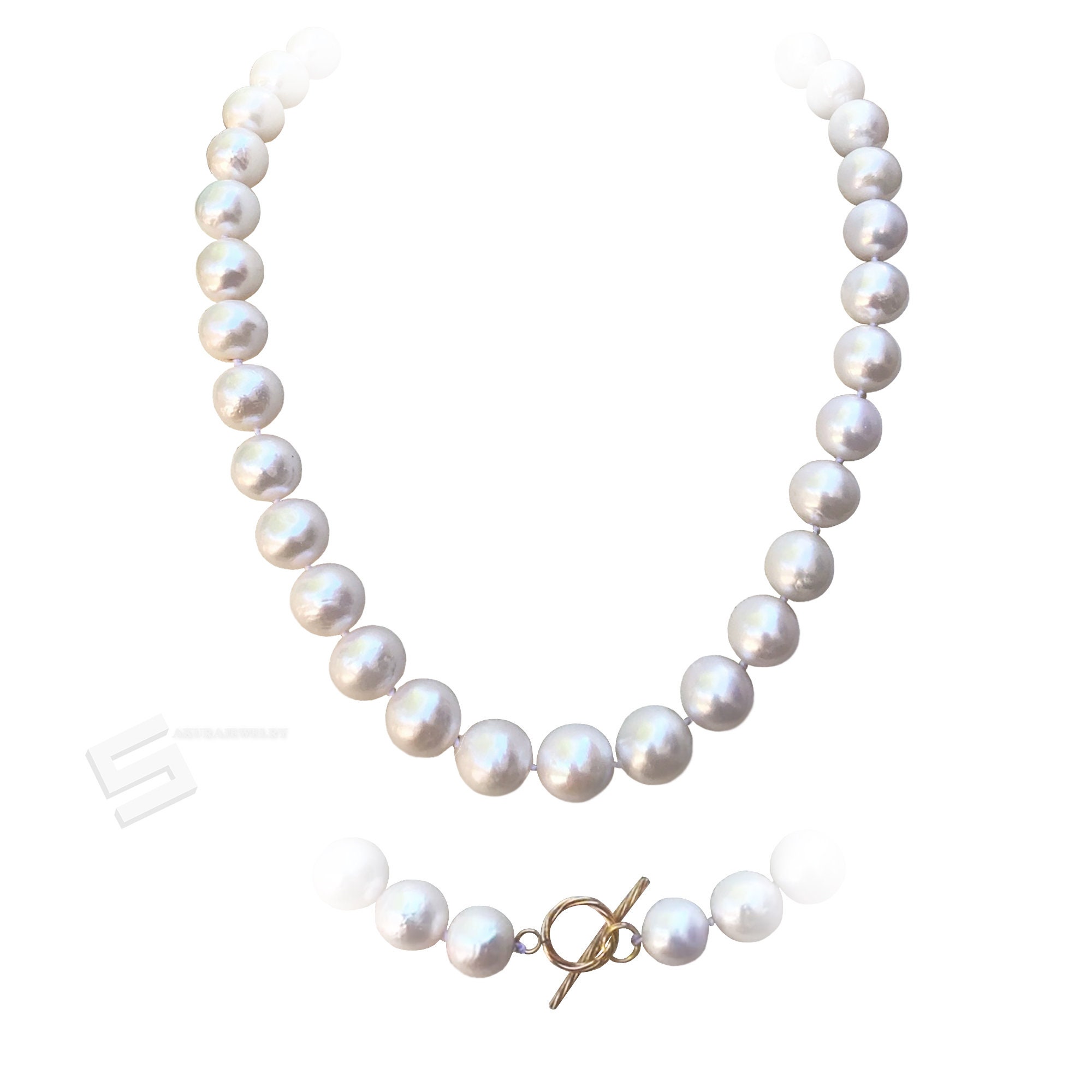 14K Gold Filled /& Genuine pearl Necklace