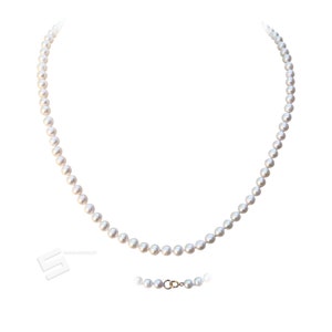 Baby Pearls And 14KT Gold Necklace, AAA Grade Delicate Freshwater Cultured Pearls In Solid Gold Clasp Necklace, Dainty pearls Choker