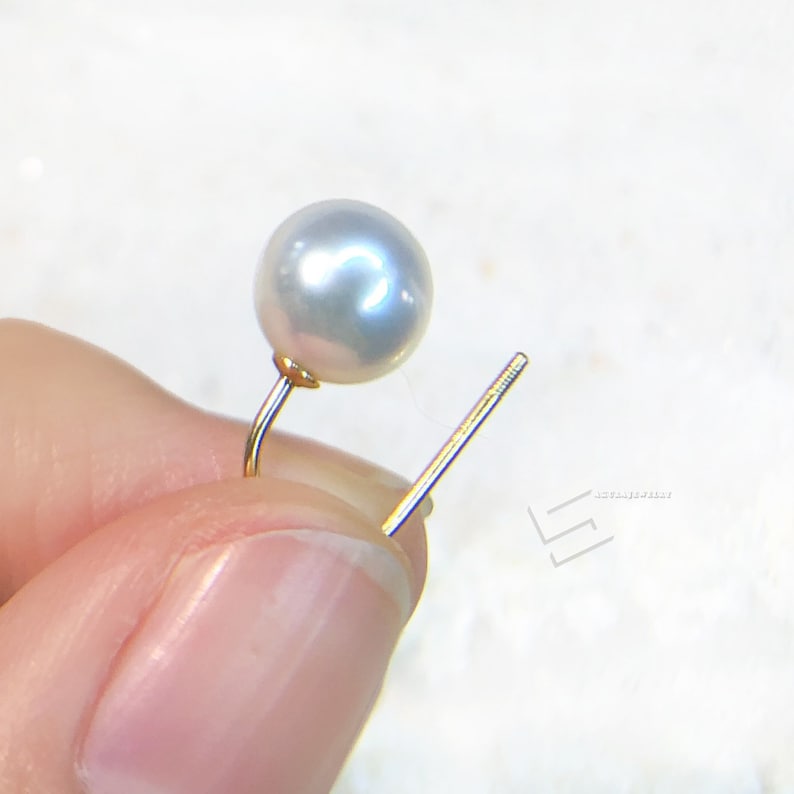 AAA Grade Akoya Pearls And Solid Gold Covertable Earrings Japanness Akoya Pearls In 18KT Gold Ear Jackets Pearl /& Gold Two Way Earrings