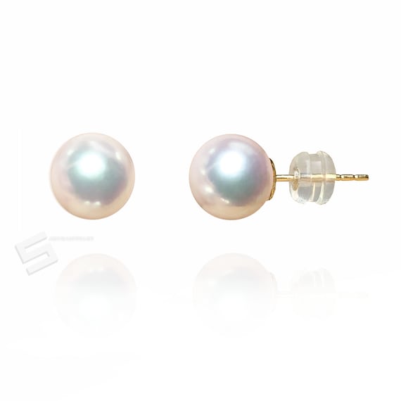 B-grade Saltwater Cultured Pearl Stud Earrings 14k Yellow Gold-filled B-grade Saltwater Cultured Pearl Stud Earrings 14k Yellow Gold-filled