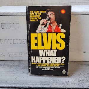 Vintage Elvis book, RARE Elvis book first edition, rare Elvis paperback, Elvis What Happened? First Edition, 1977 Elvis rare 1st edition