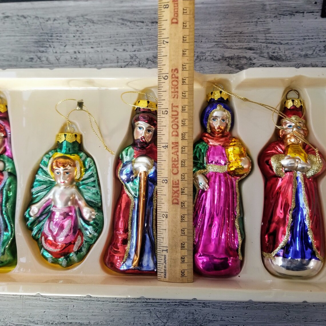 Petrovsky hand blown glass nativity ornaments glass nativity Etsy