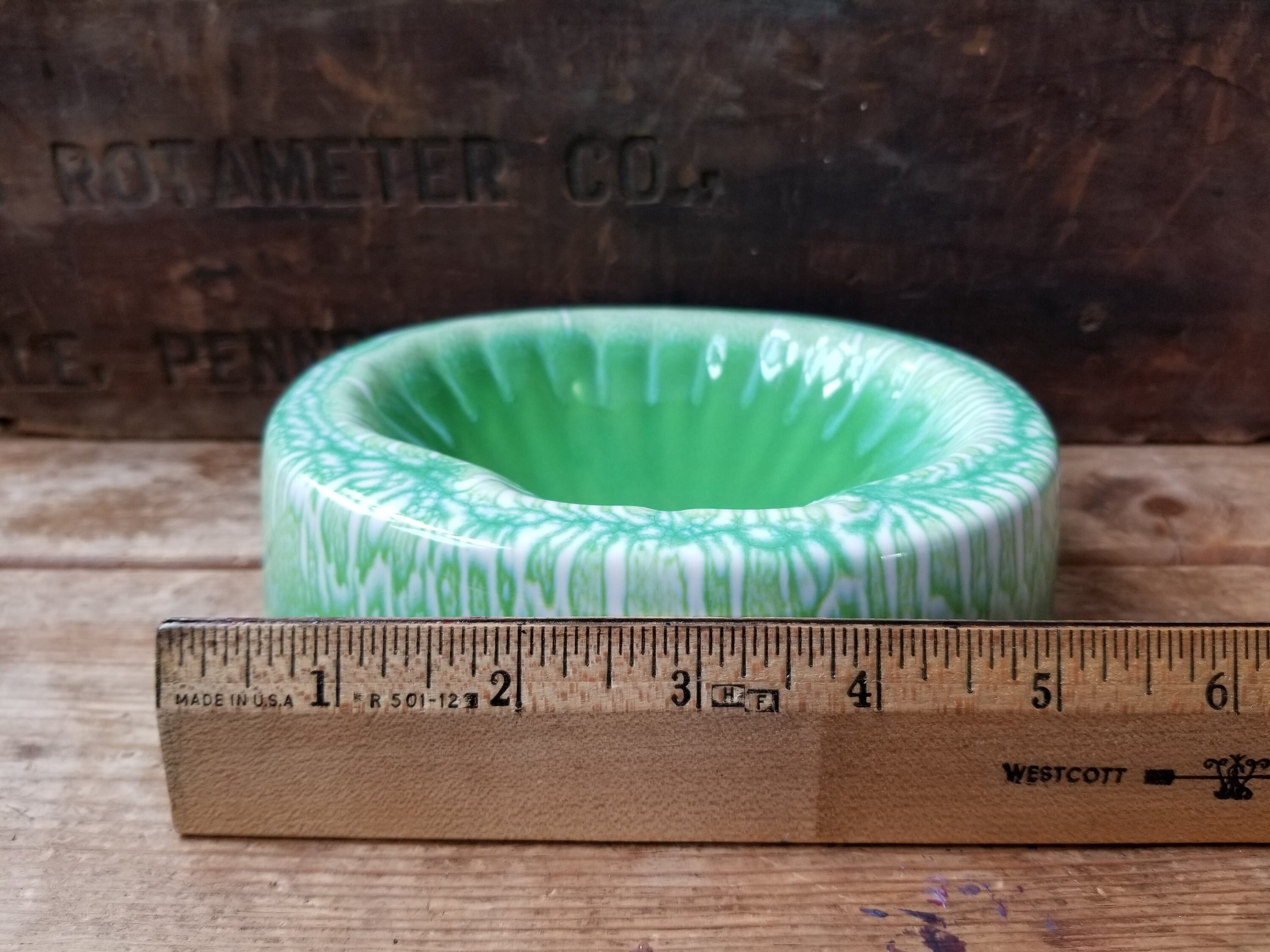 Ceramic soap dish vintage green vintage soap holder Ceramco Etsy