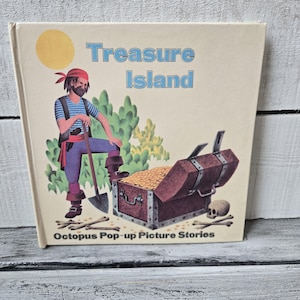 Treasure Island Octopus Pop-Up book by Robert Louis Stevenson, 1979, vintage Treasure Island, vintage Octopus Pop Up Picture Stories book