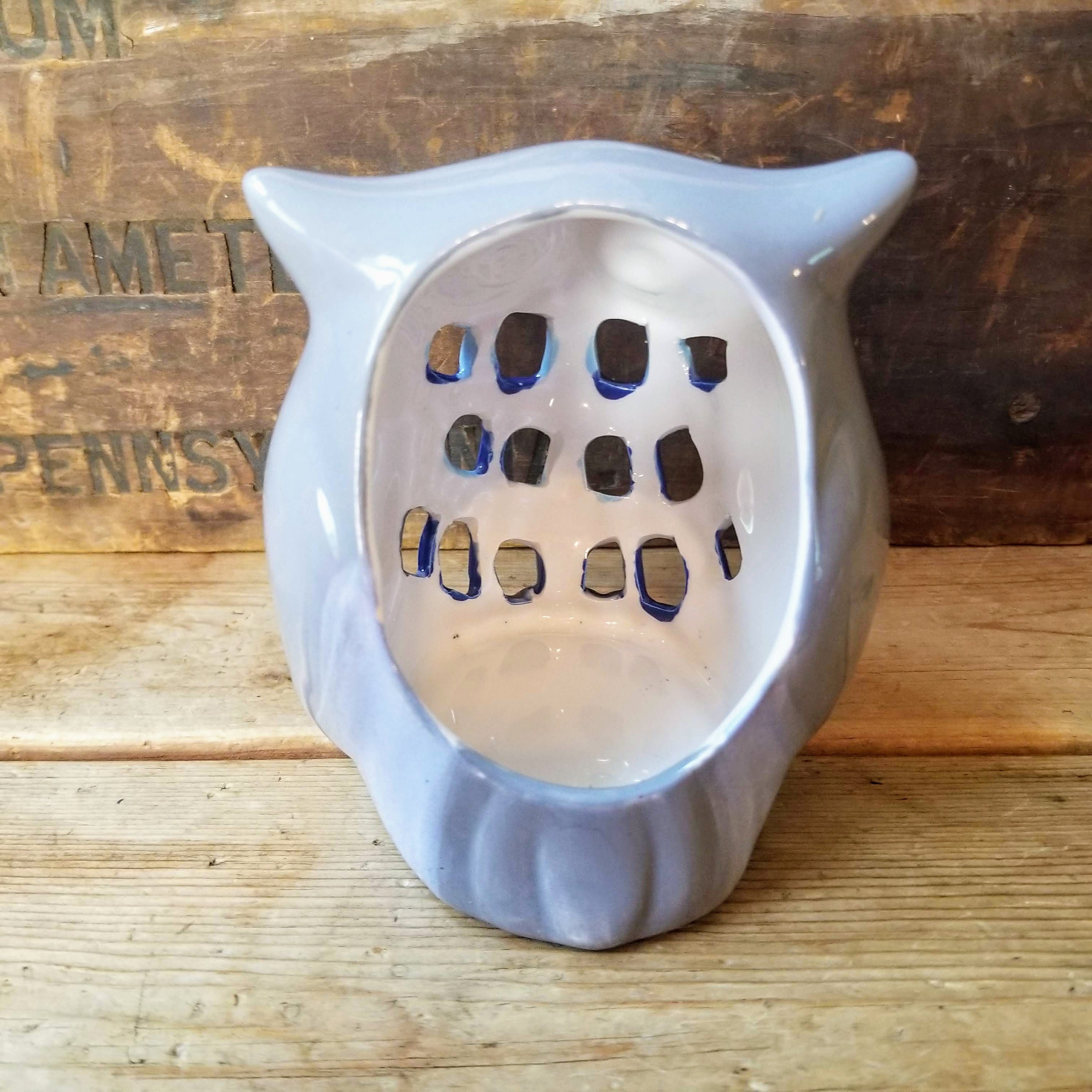 Owl Candle Holder Vintage Ceramic Owl Candle Holder Vintage Etsy Ireland