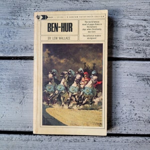 Ben Hur vintage paperback, Ben Hur book, Lew Wallace book, Ben Hur 1965 vintage paperback, vintage classic book, Ben Hur vintage book