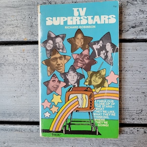 TV Superstars book, vintage TV stars book, vintage celebrity book, 1970&#39;s celebrity book, 1970&#39;s stars book, tv book 1970&#39;s, superstars book