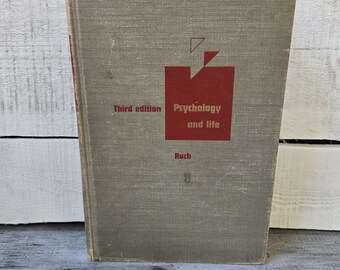 Psychology and Life book by Floyd Ruch 1948 Third edition, vintage psychology book, vintage Psychology and Life book, science book vintage