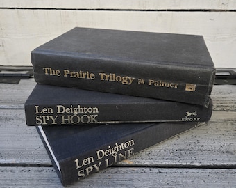 Black book set, decorative vintage books, book stack black, decorative book bundle, vintage book decor, book staging, black books stack