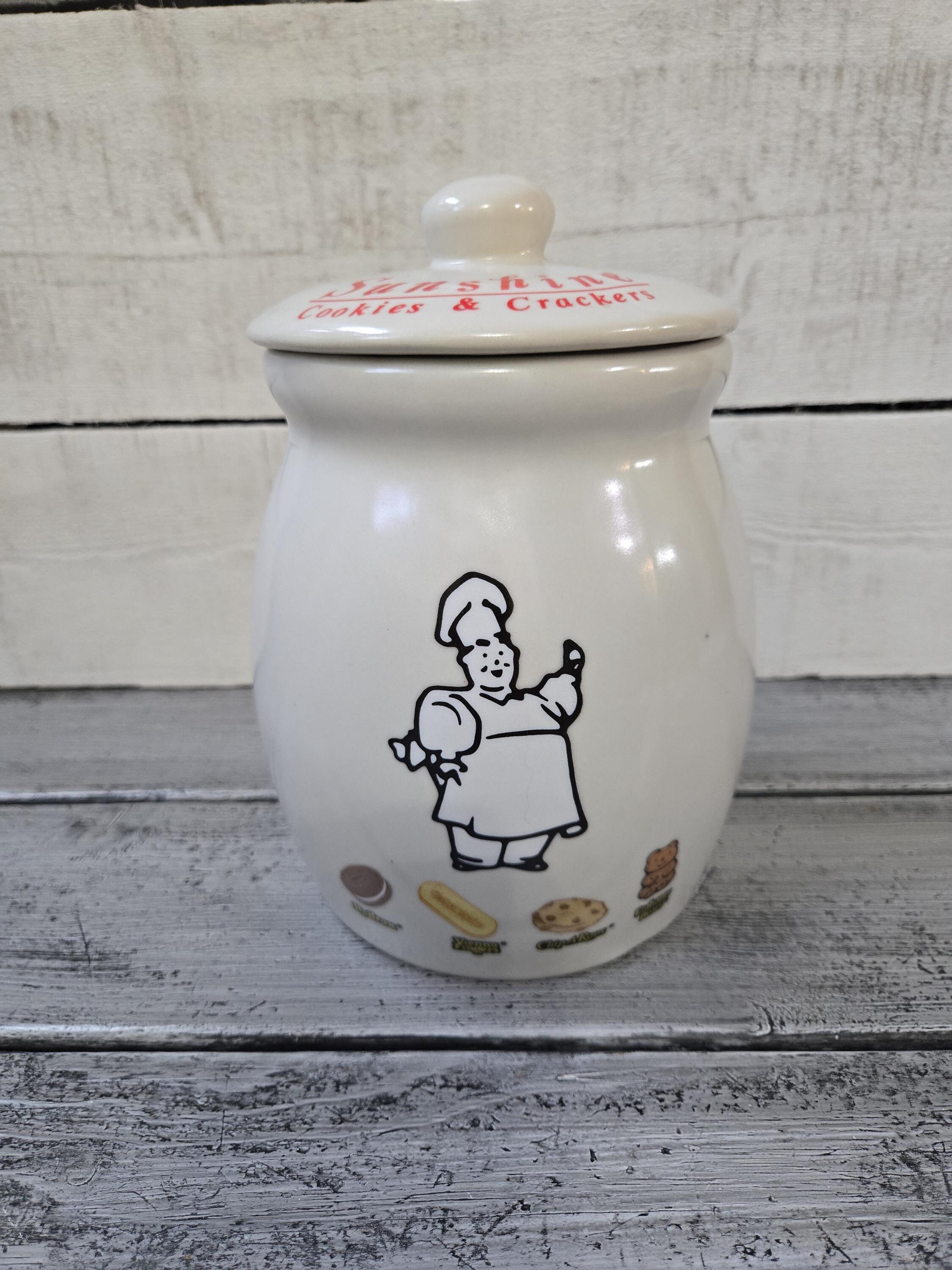 Sunshine Cookies and Crackers Cookie Jar, Vintage Cookie Jar