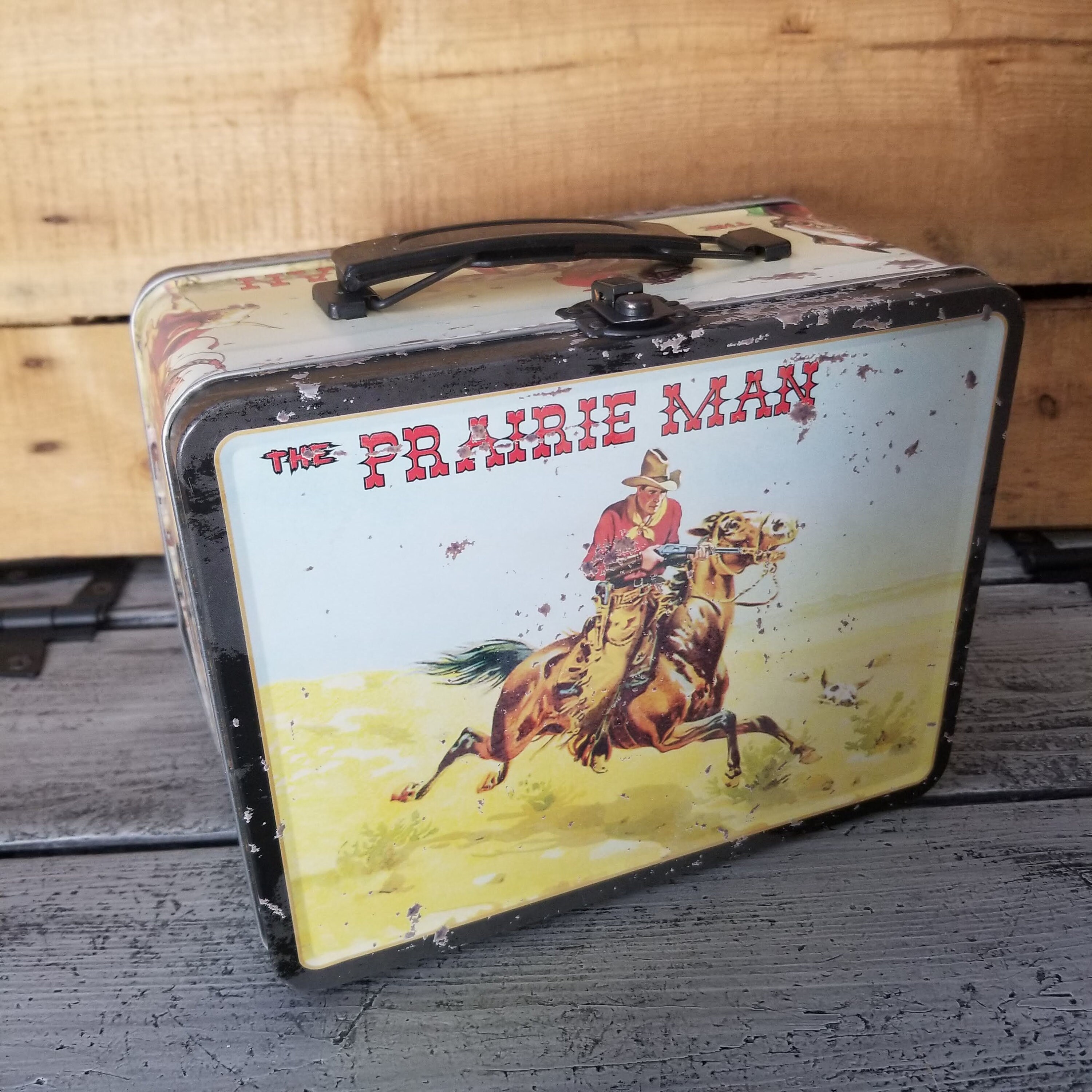 Western lunch box vintage metal western lunch box Prairie Etsy