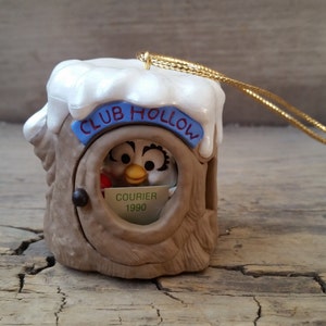 Hallmark ornament vintage, Club Hollow Courier 1990, Collector&#39;s Club ornament, owl Christmas ornament
