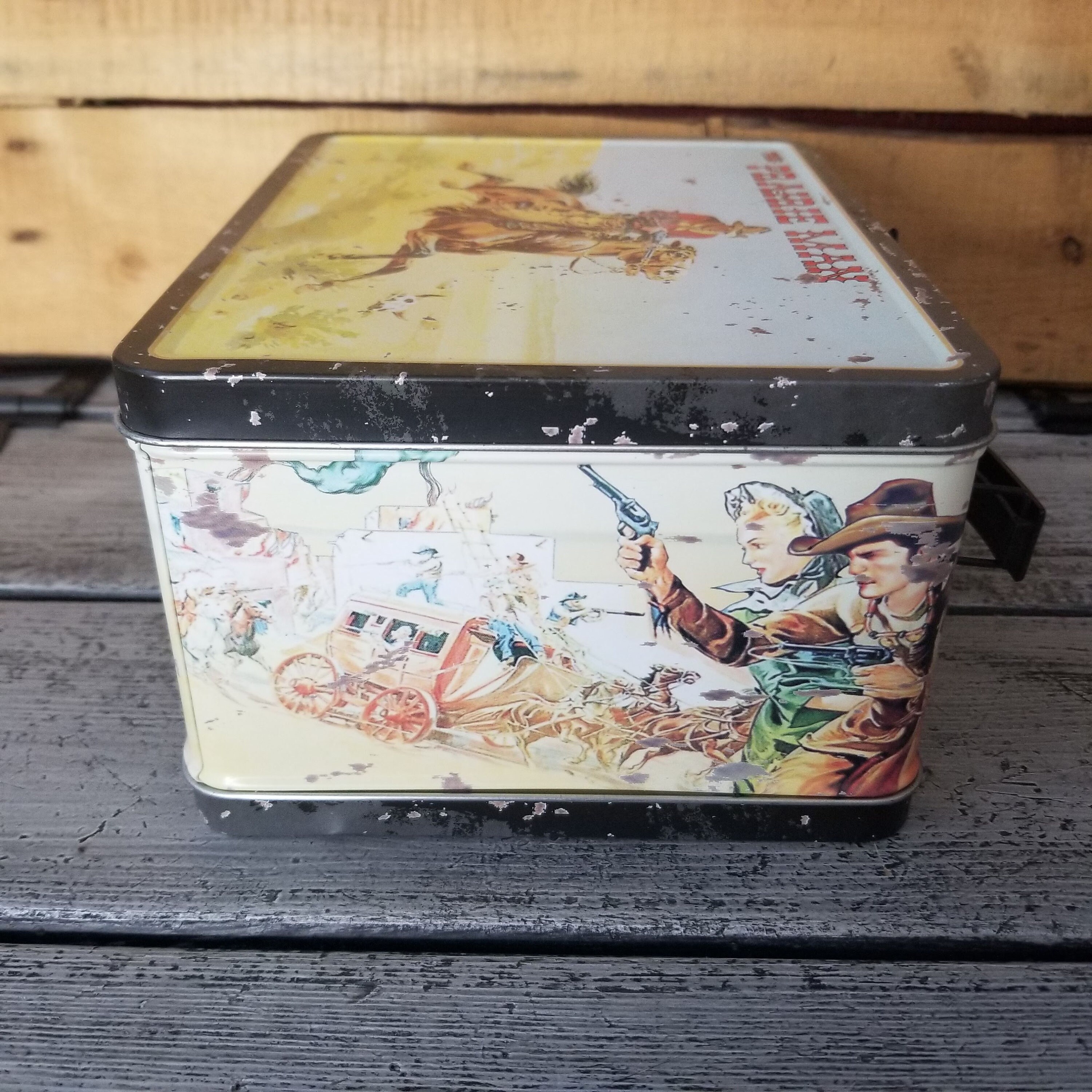 Western lunch box vintage metal western lunch box Prairie Etsy